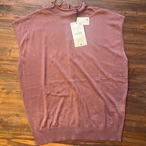 Zara Mauve Sleeveless Knit Top